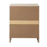 Oikiture Bedside Table Nightstand 2 Drawers Natural
