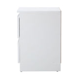 Oikiture Bedside Table Nightstand 2 Drawers White
