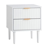 Oikiture Bedside Tables Set of 2 Nightstand White