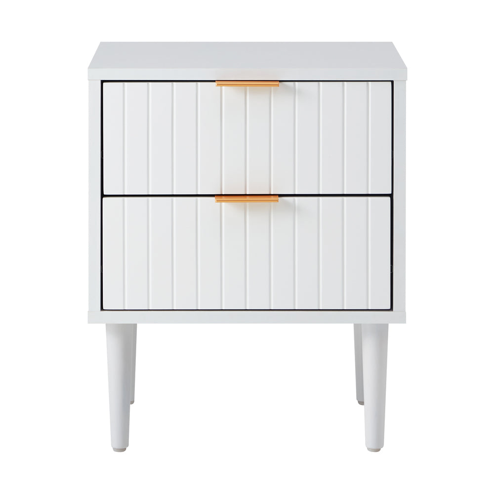 Oikiture Bedside Tables Set of 2 Nightstand White