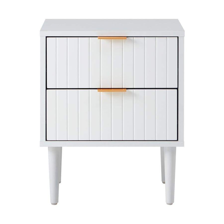 Oikiture Bedside Tables Set of 2 Nightstand White, image 5
