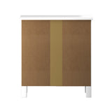Oikiture Bedside Table Side End Table 2 Drawers White