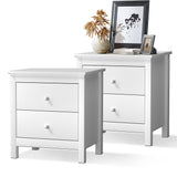 Oikiture Bedside Tables Set of 2 Nightstand Side Table