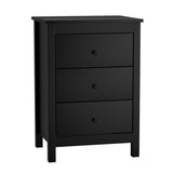 Oikiture Bedside Tables Set of 2 Nightstands Black