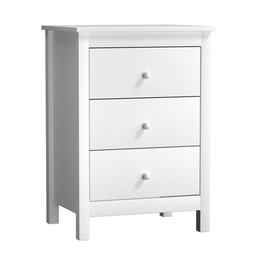 Oikiture Bedside Tables Set of 2 Nightstands White, image 7