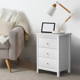 Oikiture Bedside Tables Set of 2 Nightstands White - Top-Down View