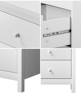 Oikiture Bedside Tables Set of 2 Nightstands White