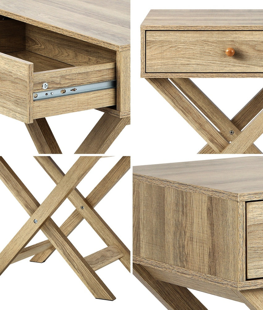Oikiture Bedside Tables Set of 2 Nightstand Side End Table