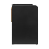 Oikiture Bedside Table with Drawer & Storage Space Black