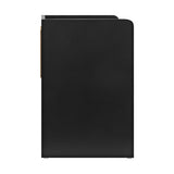 Oikiture Bedside Table with Drawer & Storage Space Black - Close-Up Angle
