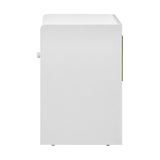 Oikiture Bedside Tables Set of 2 Nightstand Shelf White
