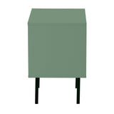 Oikiture Bedside Tables Storage Cabinet Wood Green