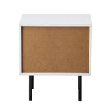 Oikiture Bedside Tables Storage Cabinet Wood White - Extra Image