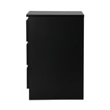 Oikiture Bedside Tables Set of 2 Side Table Nightstand Black