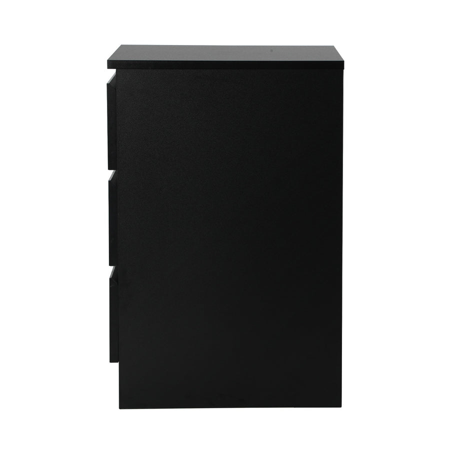 Oikiture Bedside Tables Set of 2 Side Table Nightstand Black, image 2