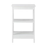 Oikiture Side Table 3-tier Shelf X-Structured Sides White