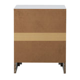 Oikiture 2X Bedside Table 2 Drawers Side Table White - Rear View