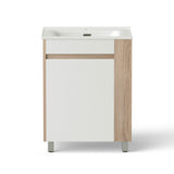 Cefito Vanity Unit 835mm Basin Bathroom Cabinet Side Storage Free Standing Sink - Top-Down View