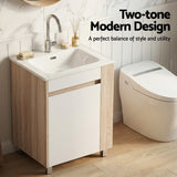 Cefito Vanity Unit 835mm Basin Bathroom Cabinet Side Storage Free Standing Sink - 45-Degree Angle