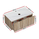 Cefito Vanity Unit 915mm with Basin Oak - Front View