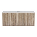 Cefito Vanity Unit 915mm with Basin Oak - Side View