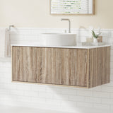 Cefito Vanity Unit 915mm with Basin Oak - Close-Up Angle