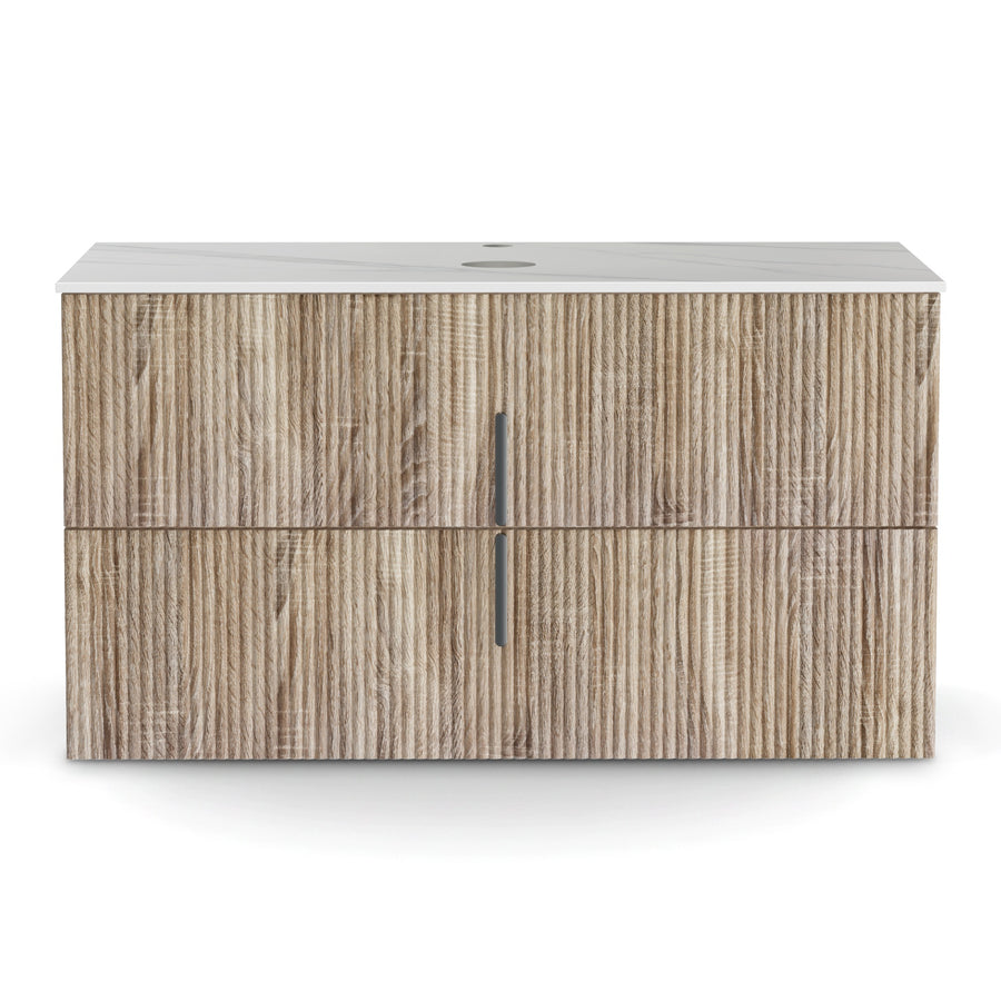 Cefito Vanity Unit 900mm Bathroom Cabinet Storage Wall Hung Timber Front Pine
