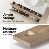 Cefito Vanity Unit 900mm Bathroom Cabinet Storage Wall Hung Timber Front Pine - Rear View