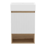 Cefito Vanity Unit 445mm Basin Bathroom Cabinet Storage Wall Hung Sink White