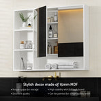 Cefito Bathroom Mirror Cabinet 100CM Vanity Medicine Wall Mounted Storage White