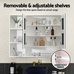 Cefito Bathroom Mirror Cabinet 100CM Vanity Medicine Wall Mounted Storage White