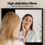 Cefito Bathroom Mirror Cabinet Mirrored Medicine Adjustable Shelf Wall Mounted 560mm Black - 45-Degree Angle