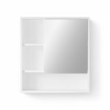Cefito Bathroom Mirror Cabinet Mirrored Medicine Adjustable Shelf Wall Mounted 560mm White - Side View