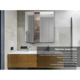 Cefito Bathroom Mirror Cabinet 600x720mm Oak - Top-Down View