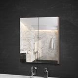 Cefito Bathroom Mirror Cabinet 600x720mm Oak - Close-Up Angle