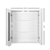 Cefito Bathroom Mirror Cabinet 600x720mm White - Front View