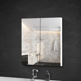 Cefito Bathroom Mirror Cabinet 600x720mm White - Close-Up Angle