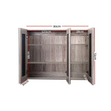 Cefito Bathroom Mirror Cabinet 900x720mm Oak - Front View