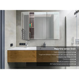 Cefito Bathroom Mirror Cabinet 900x720mm Oak - Top-Down View