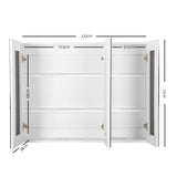 Cefito Bathroom Mirror Cabinet 1200x720mm White - Side View