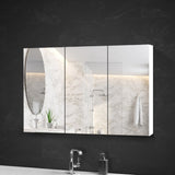 Cefito Bathroom Mirror Cabinet 1200x720mm White - Close-Up Angle