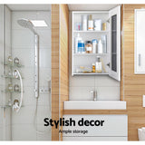 Cefito Bathroom Mirror Cabinet 450x720mm White - 45-Degree Angle