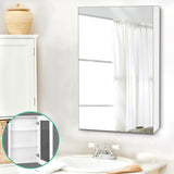Cefito Bathroom Mirror Cabinet 450x720mm White - Close-Up Angle