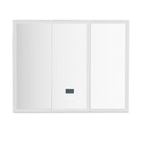 Bathroom Mirror Cabinet LED Light 900x720mm Medicine Wall Storage - Side View