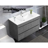 Cefito Vanity Unit 915mm with Basin Grey - 45-Degree Angle