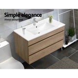 Cefito Vanity Unit 915mm with Basin Oak - 45-Degree Angle