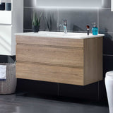 Cefito Vanity Unit 915mm with Basin Oak - Low Angle