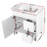 Cefito Vanity Unit 765mm Freestanding Basin Cabinet - Front View