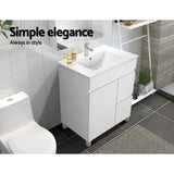 Cefito Vanity Unit 765mm Freestanding Basin Cabinet - Rear View
