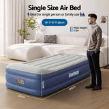 Bestway Air Mattress Inflatable Bed 46cm Airbed Single Blue - Front View
